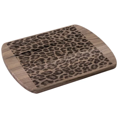 Leopard Print Cutting Board, Tempered Glass and Hardwood: Elevate your culinary experience with a touch of wild sophistication. This stylish cutting board features a striking leopard print design and is available in tempered glass (rectangular 8x11, 11x15; round 7.9 inches) or hardwood (maple, walnut, 8x11, 5.5x8). Durable, scratch and stain-resistant, hygienic non-porous surface, textured for optimal chopping, gentle on knives. Non-slip rubber feet ensure stability, easy to clean. Perfect for professional chefs and home cooks, this board is a versatile and bold statement piece for any kitchen.