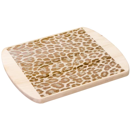 Leopard Print Cutting Board, Tempered Glass and Hardwood: Elevate your culinary experience with a touch of wild sophistication. This stylish cutting board features a striking leopard print design and is available in tempered glass (rectangular 8x11, 11x15; round 7.9 inches) or hardwood (maple, walnut, 8x11, 5.5x8). Durable, scratch and stain-resistant, hygienic non-porous surface, textured for optimal chopping, gentle on knives. Non-slip rubber feet ensure stability, easy to clean. Perfect for professional chefs and home cooks, this board is a versatile and bold statement piece for any kitchen.