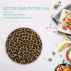 5c2a6fa871984070bb9b5adb8ee5a698 Leopard Print Cutting Board, Tempered Glass and Hardwood: Elevate your culinary experience with a touch of wild sophistication. This stylish cutting board features a striking leopard print design and is available in tempered glass (rectangular 8x11, 11x15; round 7.9 inches) or hardwood (maple, walnut, 8x11, 5.5x8). Durable, scratch and stain-resistant, hygienic non-porous surface, textured for optimal chopping, gentle on knives. Non-slip rubber feet ensure stability, easy to clean. Perfect for professional chefs and home cooks, this board is a versatile and bold statement piece for any kitchen.