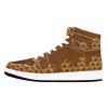 Chocolate Ice Cream Overflow Waffle Cone Men's High Top Sneakers 01 Ice Cream Waffle Cone Sneakers Ice Cream Waffle Cone Sneakers • Rubble outsole, tough enough to wear for a long time.• Breathable Mesh fabric lining, wearing soft and comfortable.