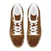 Chocolate Ice Cream Overflow Waffle Cone Men's High Top Sneakers 05 Ice Cream Waffle Cone Sneakers Ice Cream Waffle Cone Sneakers • Rubble outsole, tough enough to wear for a long time.• Breathable Mesh fabric lining, wearing soft and comfortable.