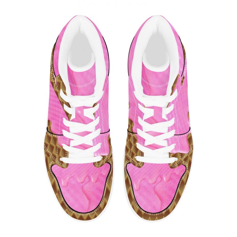 Ice Cream Waffle Cone Sneakers Ice Cream Waffle Cone Sneakers • Rubble outsole, tough enough to wear for a long time.• Breathable Mesh fabric lining, wearing soft and comfortable.