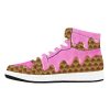 Strawberry Ice Cream Overflow Waffle Cone Men's High Top Sneakers 03 Ice Cream Waffle Cone Sneakers Ice Cream Waffle Cone Sneakers • Rubble outsole, tough enough to wear for a long time.• Breathable Mesh fabric lining, wearing soft and comfortable.