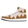 Vanilla Ice Cream Overflow Waffle Cone Men's High Top Sneakers Image 01 Ice Cream Waffle Cone Sneakers Ice Cream Waffle Cone Sneakers • Rubble outsole, tough enough to wear for a long time.• Breathable Mesh fabric lining, wearing soft and comfortable.