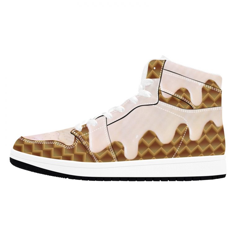 Ice Cream Waffle Cone Sneakers Ice Cream Waffle Cone Sneakers • Rubble outsole, tough enough to wear for a long time.• Breathable Mesh fabric lining, wearing soft and comfortable.