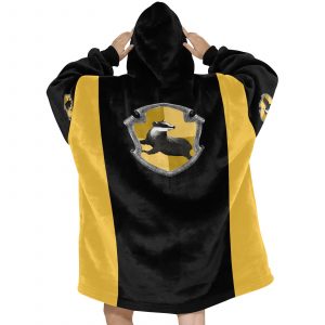 Women's Honey Badger Huffle Puff Sherpa Fleece House Robe Cloak