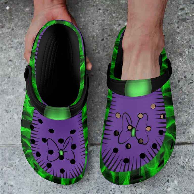 Embrace your individuality and unleash your inner villain with our Black Maleficent Villain Crocs. Celebrate your non-conformist nature and stand out from the crowd with these lightweight, flexible, and comfortable clogs. Let them be a symbol of your strength, confidence, and refusal to be defined by others' expectations. Embrace the power of self-expression and walk your path with pride.