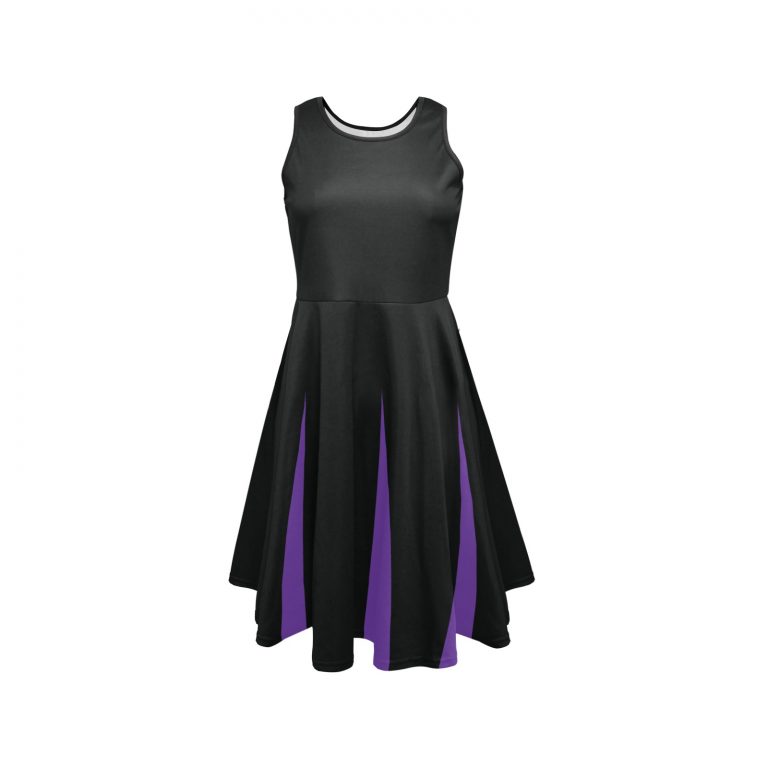 Maleficent Villain Sleeveless Sundress "Officially Licensed Disney Princess Heart featuring Maleficent from Sleeping Beauty. This Disney-themed accessory embodies the magic of the enchanting world of Disney, perfect for fans of the Magic Kingdom, Disney World, and Disney Land. The design showcases the queen's modest yet evil charm, making it a captivating addition to any collection."