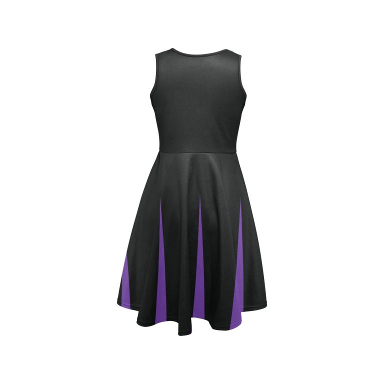 Maleficent Villain Sleeveless Sundress "Officially Licensed Disney Princess Heart featuring Maleficent from Sleeping Beauty. This Disney-themed accessory embodies the magic of the enchanting world of Disney, perfect for fans of the Magic Kingdom, Disney World, and Disney Land. The design showcases the queen's modest yet evil charm, making it a captivating addition to any collection."