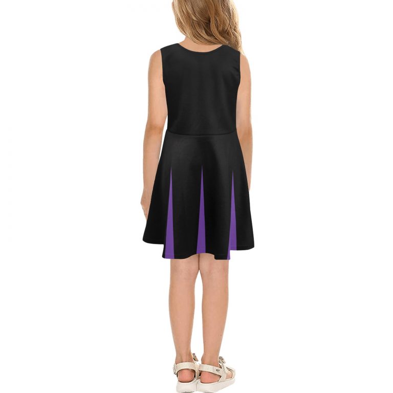 Maleficent Villain Sleeveless Sundress "Officially Licensed Disney Princess Heart featuring Maleficent from Sleeping Beauty. This Disney-themed accessory embodies the magic of the enchanting world of Disney, perfect for fans of the Magic Kingdom, Disney World, and Disney Land. The design showcases the queen's modest yet evil charm, making it a captivating addition to any collection."