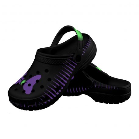 Embrace your individuality and unleash your inner villain with our Black Maleficent Villain Crocs. Celebrate your non-conformist nature and stand out from the crowd with these lightweight, flexible, and comfortable clogs. Let them be a symbol of your strength, confidence, and refusal to be defined by others' expectations. Embrace the power of self-expression and walk your path with pride.