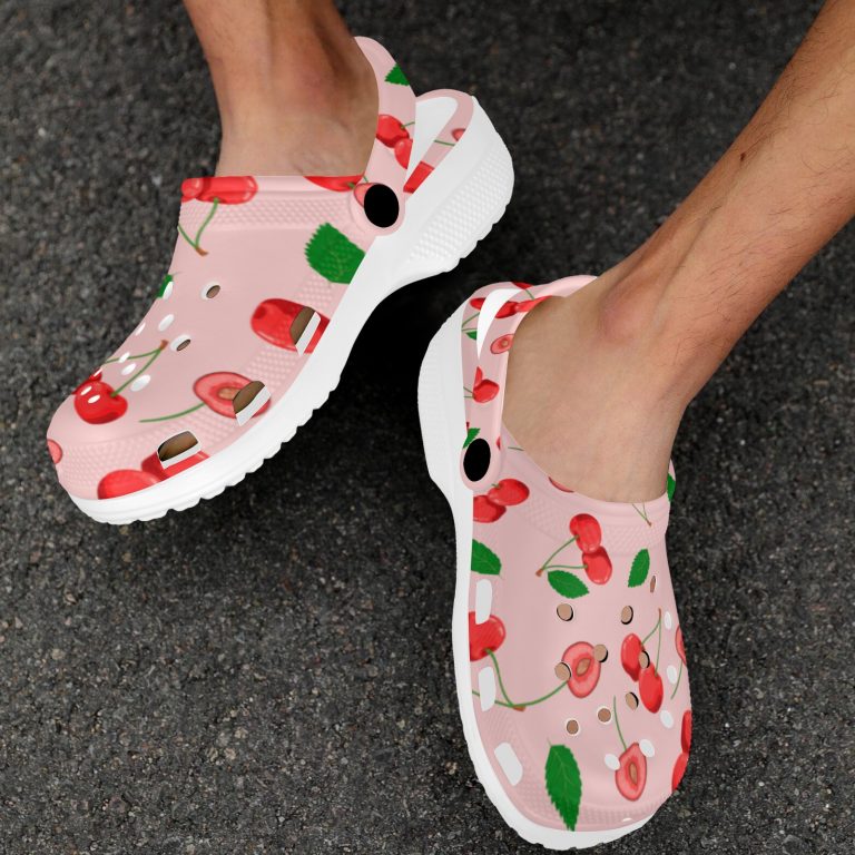 Abundifind Crocs - Waterproof, dirt-resistant, and breathable foam lounge shoes with vibrant fruit-inspired prints. Find the perfect pair in Apple, Cherry, Blueberry, Lemon, and Pear designs.