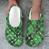 Plaid Bespoke Custom Premium EVA Clog Crocs Image 33 Plaid Superior Comfort Clogs in Red, Blue and Green Plaid alternative to Crocs exclusive collection offering durability, ventilation and a secure fit.