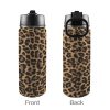 Custom Sports Water Bottle with Straw Lid - Premium stainless steel construction ensures durability and non-toxicity. Flip straw lid design for convenient opening and closing. Durable folding handle for easy portability at the gym. Double wall insulation keeps drinks warm or cold for a longer duration. Large 18 Oz capacity suitable for various occasions. Hand wash ONLY with soapy hot water for maintenance.