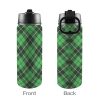 Custom Sports Water Bottle with Straw Lid - Premium stainless steel construction ensures durability and non-toxicity. Flip straw lid design for convenient opening and closing. Durable folding handle for easy portability at the gym. Double wall insulation keeps drinks warm or cold for a longer duration. Large 18 Oz capacity suitable for various occasions. Hand wash ONLY with soapy hot water for maintenance.
