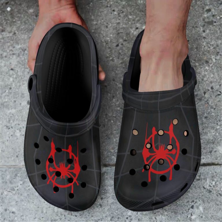 crocs foam Ultimate Spiderman Spider-verse Paint Webs Peter Parker Miles Morales Biracial Puerto Rican Black Man Black Hero Super Hero Spider-Man