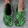 Plaid Bespoke Custom Premium EVA Clog Crocs Image 21 Plaid Superior Comfort Clogs in Red, Blue and Green Plaid alternative to Crocs exclusive collection offering durability, ventilation and a secure fit.