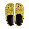 Abundifind Crocs - Waterproof, dirt-resistant, and breathable foam lounge shoes with vibrant fruit-inspired prints. Find the perfect pair in Apple, Cherry, Blueberry, Lemon, and Pear designs.