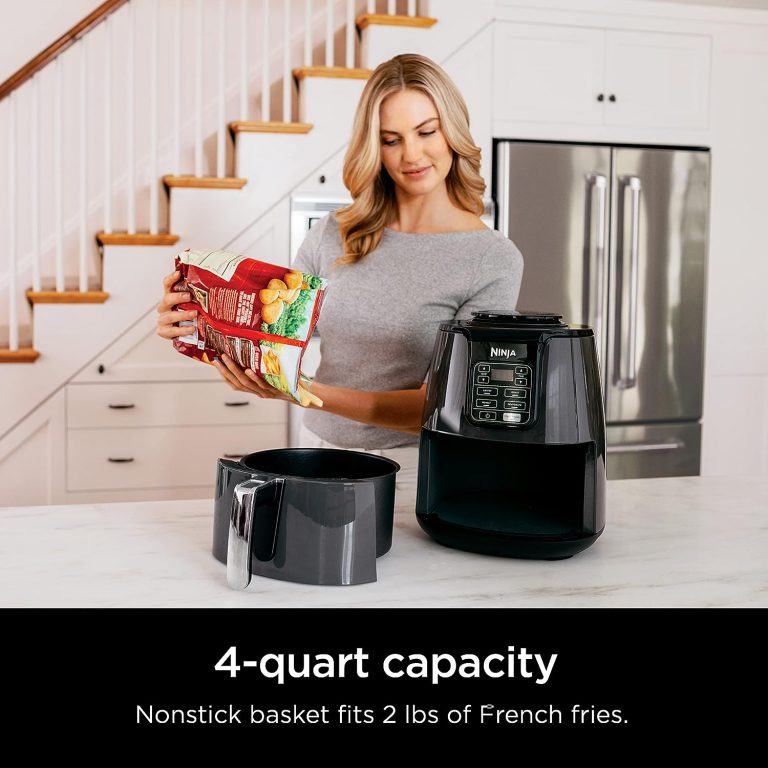 Experience culinary excellence with the Ninja AF101 Air Fryer from Abundifind. This versatile kitchen companion delivers healthier meals with crisp, roasted, reheated, and dehydrated options. With a 4-quart capacity, it's perfect for family cooking and fits up to 2 lbs of French fries. Reduce fat content by up to 75% compared to traditional frying methods, enjoying guilt-free indulgence while maintaining a balanced diet. The wide temperature range, from 105°F to 400°F, provides precise control for gentle dehydration or achieving a perfect, crispy finish. Choose from four cooking programs — Air Fry, Roast, Reheat, and Dehydrate — to unleash your culinary creativity. Dishwasher-safe parts and easy-to-clean exterior make maintenance a breeze. The purchase includes the Shark Air Fryer, a 4 Quart Nonstick Basket, Crisper Plate, and a 20-recipe booklet. Elevate your cooking experience and invest in the Ninja Air Fryer from Abundifind, where quality meets innovation.