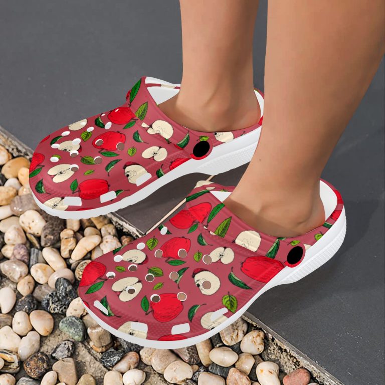 Abundifind Crocs - Waterproof, dirt-resistant, and breathable foam lounge shoes with vibrant fruit-inspired prints. Find the perfect pair in Apple, Cherry, Blueberry, Lemon, and Pear designs.