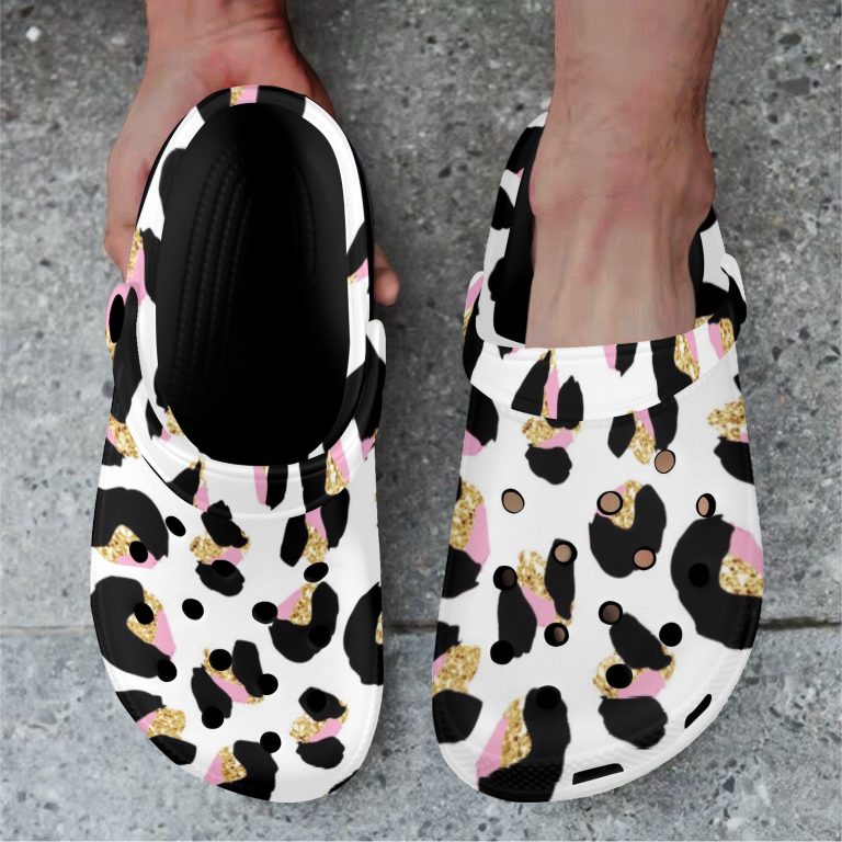Introducing our Animal Print Premium EVA Cloggs, a superior alternative to Crocs that will leave you feeling confident in their unmatched quality. Here's why: • Like Crocs our Clogs are made from advanced EVA material, lightweight and flexible. • Slip-on style, easy put on and take off. • Features ventilation holes, easy and quick to drain moisture and debris. • Features heel strap for a secure fit, two ways to wear it. • Supportive insole makes your feet comfortable for a long time. • Easy to clean with soap and water.
