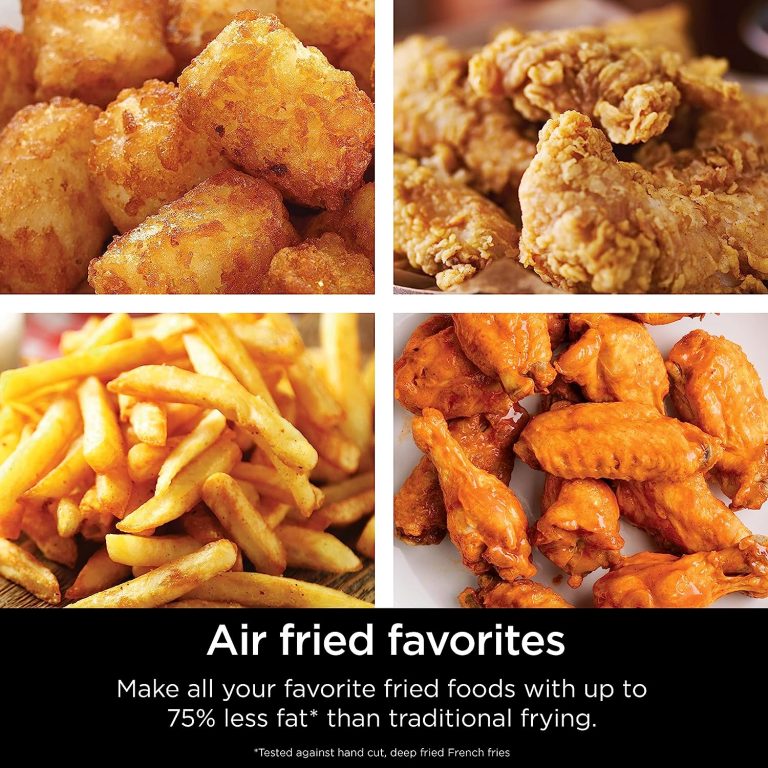 Experience culinary excellence with the Ninja AF101 Air Fryer from Abundifind. This versatile kitchen companion delivers healthier meals with crisp, roasted, reheated, and dehydrated options. With a 4-quart capacity, it's perfect for family cooking and fits up to 2 lbs of French fries. Reduce fat content by up to 75% compared to traditional frying methods, enjoying guilt-free indulgence while maintaining a balanced diet. The wide temperature range, from 105°F to 400°F, provides precise control for gentle dehydration or achieving a perfect, crispy finish. Choose from four cooking programs — Air Fry, Roast, Reheat, and Dehydrate — to unleash your culinary creativity. Dishwasher-safe parts and easy-to-clean exterior make maintenance a breeze. The purchase includes the Shark Air Fryer, a 4 Quart Nonstick Basket, Crisper Plate, and a 20-recipe booklet. Elevate your cooking experience and invest in the Ninja Air Fryer from Abundifind, where quality meets innovation.