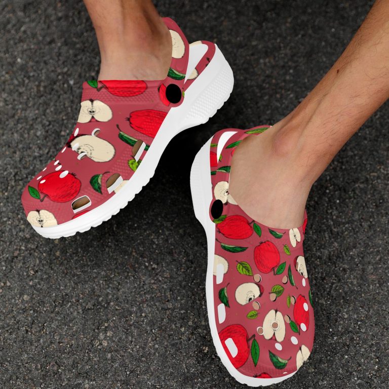 Abundifind Crocs - Waterproof, dirt-resistant, and breathable foam lounge shoes with vibrant fruit-inspired prints. Find the perfect pair in Apple, Cherry, Blueberry, Lemon, and Pear designs.