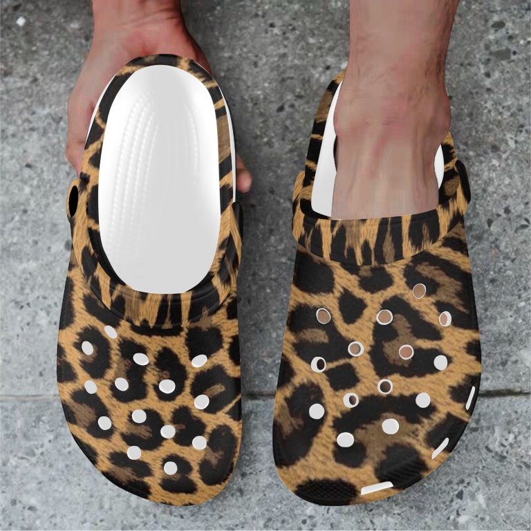 Introducing our Animal Print Premium EVA Cloggs, a superior alternative to Crocs that will leave you feeling confident in their unmatched quality. Here's why: • Like Crocs our Clogs are made from advanced EVA material, lightweight and flexible. • Slip-on style, easy put on and take off. • Features ventilation holes, easy and quick to drain moisture and debris. • Features heel strap for a secure fit, two ways to wear it. • Supportive insole makes your feet comfortable for a long time. • Easy to clean with soap and water.