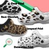 Crocs Clogg Cloggs - Waterproof and dirt-resistant with foam for breathability and walking comfort. Experience the cozy warmth of Sherpa Fleece thermal lining in trendy animal prints like rose gold Cheetah, Cow, Dalmatian, and Leopard. Made with Ethylene Vinyl Acetate (EVA) material, these Crocs are perfect for lounging in style.