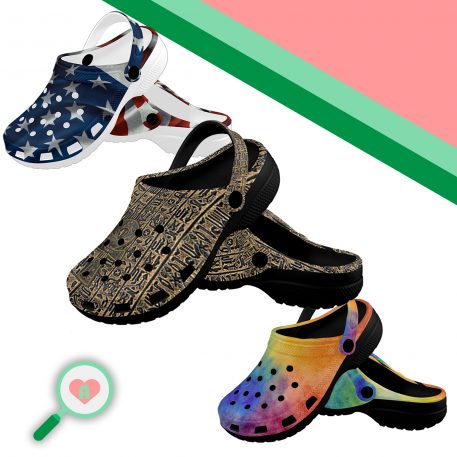 Introducing our Exclusive Collection of Bespoke Premium EVA Clogs, designed to cater to a wide range of tastes and preferences. With options like the American Flag, the Kemet Ankh over Hieroglyphs, and the Watercolor Rainbow Clogs, we ensure there's something for everyone. Abundifind's offers clogs that not only elevate your style but also provide unparalleled benefits exceeding traditional crocs. Let's delve into what sets our exclusive clogs apart from the rest: • Crafted from advanced EVA (Ethylene-vinyl acetate) material, our clogs retain the lightweight and flexible qualities that made Crocs famous. However, we take it a step further by delivering exceptional durability and long-lasting performance. Embrace your daily adventures with confidence, knowing these clogs can handle anything that comes your way. • Slip into effortless convenience with our easy slip-on style clogs. Whether you're rushing out the door or seeking comfort on-the-go, our clogs save you time and effort while providing a secure fit. No more struggling with laces or buckles – just slide your feet in and you're ready to conquer the day. • Say goodbye to sweaty discomfort with strategically placed ventilation holes that keep your feet fresh and dry all day long. We understand the importance of breathability, allowing air to circulate and effectively manage moisture and debris. Experience the bliss of comfortable feet, free from the discomfort of excessive perspiration. • Our clogs feature an optional heel strap, adding an extra layer of security for a snug fit that won't let you down. Whether you prefer the added support or the freedom of a strapless design, our clogs adapt to your personal preference and style. It's all about providing options that cater to your individual needs. • Experience unparalleled comfort with the supportive insole that cushions your every step. From leisurely strolls to running errands, our clogs offer exceptional support to keep you going all day long. Your feet deserve the best, and we ensure they receive the utmost care and comfort with every stride. • Cleaning our exclusive clogs is a breeze. Just use soap and water to effortlessly remove any dirt or grime. Our hassle-free maintenance ensures that your clogs remain in pristine condition, ready for all your future adventures. But our exclusive collection doesn't stop at style and functionality. We prioritize the environment and the well-being of our customers: • By choosing our EVA clogs crafted from environmentally friendly materials, you make a sustainable choice that reduces your ecological footprint. Embrace conscious consumerism without compromising on style or functionality. It's our commitment to making a positive impact on the planet. • The lightweight nature of EVA material not only enhances comfort but also adds versatility to our clogs. Effortlessly stride through your day while reducing strain on your feet and joints. Our clogs are designed to provide comfort without compromising on style and durability. Abundifind's Exclusive Collection of Bespoke Premium EVA Clogs goes beyond the quality of Crocs, offering durability, convenience, ventilation, secure fit, comfort, and easy maintenance. Our captivating designs can only be found at Abundifind, ensuring that you stand out from the crowd with unique, stylish footwear. Choose the clogs that embody your personality and elevate your style. Experience the satisfaction and sophistication of our exclusive clogs that truly outshine the competition. Abundifind, an abundance of finds...you get it.