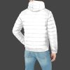 Hooded Puffer Jacket Men's Padded Coat White Image 02 A premium Men's Padded Hooded Jacket in a sleek design, combining style and warmth. Superior to Zavetti Canada jackets and even the renowned Canada Goose brand, The jacket features a carefully crafted hood and quilted lining for maximum insulation and protection against the cold. It offers exceptional comfort with a zipper closure and two convenient pouch pockets. The high-quality Mercerized cotton padded lining ensures a luxurious and cozy womens winter coats experience. The jacket's vibrant color design remains vivid even after multiple machine washes, guaranteeing long-lasting appeal. Elevate your outerwear collection with this statement piece that reflects your unique personality.