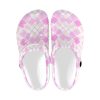 Pink-White-Plaid-Regular-Standard-Crocs-Clogs-Image-02 Plaid Superior Comfort Clogs in Red, Blue and Green Plaid alternative to Crocs exclusive collection offering durability, ventilation and a secure fit.