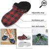 Crocs Cloggs - designed for walking and lounging. These dirt-resistant Crocs feature custom red plaid, green plaid, and blue plaid patterns. Made with foam for comfort and breathability. Experience added warmth with fur and thermal sherpa fleece. Perfect for outdoor activities and cozy relaxation