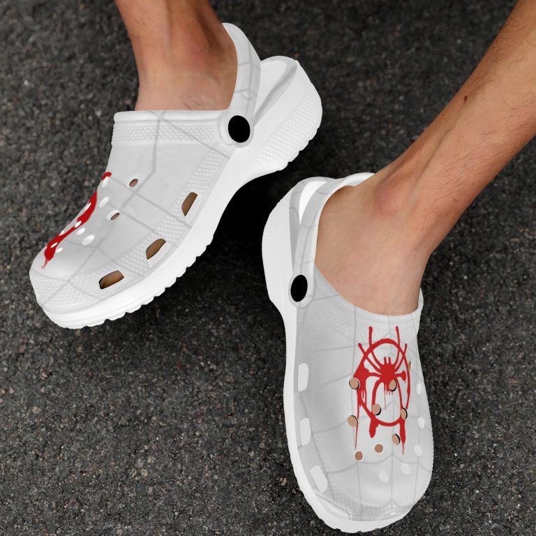 crocs foam Ultimate Spiderman Spider-verse Paint Webs Peter Parker Miles Morales Biracial Puerto Rican Black Man Black Hero Super Hero Spider-Man