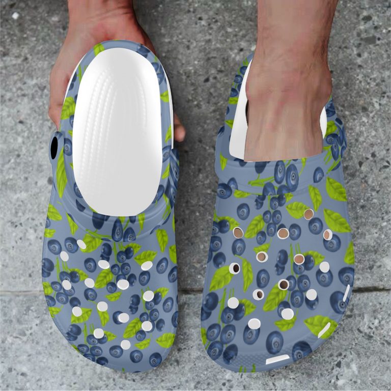 Abundifind Crocs - Waterproof, dirt-resistant, and breathable foam lounge shoes with vibrant fruit-inspired prints. Find the perfect pair in Apple, Cherry, Blueberry, Lemon, and Pear designs.