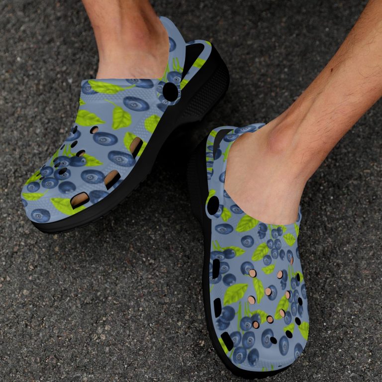 Abundifind Crocs - Waterproof, dirt-resistant, and breathable foam lounge shoes with vibrant fruit-inspired prints. Find the perfect pair in Apple, Cherry, Blueberry, Lemon, and Pear designs.