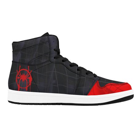 Embark on a thrilling journey into the Spider-Verse with our Spider Miles Graffiti Synthetic Leather shoes. These shoes pay homage to the iconic Spider-Man from Marvel Comics, a beloved Super Hero and the alter egos of Miles Morales and Peter Parker. Designed with graffiti paint and web-inspired aesthetics, these shoes capture the essence of the Spider-Verse. Crafted from synthetic leather, they offer a cruelty-free and eco-conscious alternative to genuine leather. Suitable for streetwear and casual occasions, these shoes feature a durable rubble outsole for long-lasting wear. The breathable mesh fabric lining ensures softness and comfort. Hand wash only for proper maintenance. Join the Spider-Verse in style and contribute to a sustainable future with these extraordinary shoes.