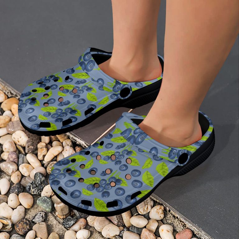 Abundifind Crocs - Waterproof, dirt-resistant, and breathable foam lounge shoes with vibrant fruit-inspired prints. Find the perfect pair in Apple, Cherry, Blueberry, Lemon, and Pear designs.