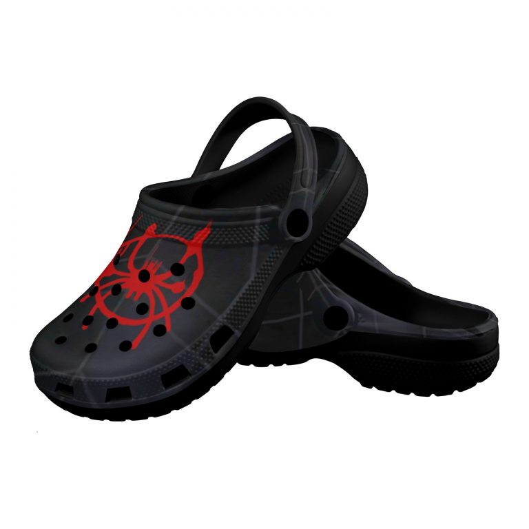 crocs foam Ultimate Spiderman Spider-verse Paint Webs Peter Parker Miles Morales Biracial Puerto Rican Black Man Black Hero Super Hero Spider-Man