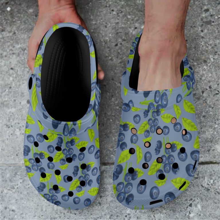 Abundifind Crocs - Waterproof, dirt-resistant, and breathable foam lounge shoes with vibrant fruit-inspired prints. Find the perfect pair in Apple, Cherry, Blueberry, Lemon, and Pear designs.