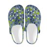 Abundifind Crocs - Waterproof, dirt-resistant, and breathable foam lounge shoes with vibrant fruit-inspired prints. Find the perfect pair in Apple, Cherry, Blueberry, Lemon, and Pear designs.