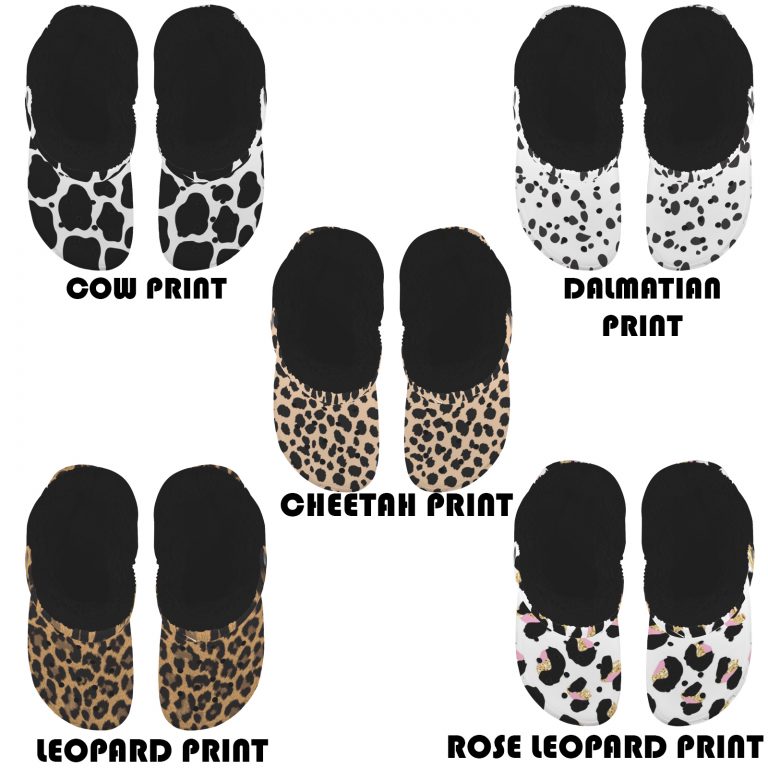 Crocs Clogg Cloggs - Waterproof and dirt-resistant with foam for breathability and walking comfort. Experience the cozy warmth of Sherpa Fleece thermal lining in trendy animal prints like rose gold Cheetah, Cow, Dalmatian, and Leopard. Made with Ethylene Vinyl Acetate (EVA) material, these Crocs are perfect for lounging in style.