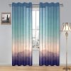 Ombre Gauze Curtain: Create a unique and cozy atmosphere with our captivating Blue, Orange, and Pink variations. Made from soft, transparent gauze material, it allows light to filter through while adding an elegant Ombre print. Each package includes two pieces for full coverage, and our premium vivid printing brings the design to life. Use it as a window treatment, room divider, or canopy bed drape to add charm and elegance to any space. Elevate your decor with our Ombre Gauze Curtain today!