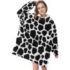 Animal Print Sherpa Fleece Hooded Robe Cloak Poncho image 09 Sherpa Fleece Animal Print Pullover Hooded Robe. Explore our collection of captivating prints, including Cheetah, Cow, Leopard, and Rose Leopard, adding a touch of untamed elegance to your wardrobe. This cloak envelops you in cozy warmth while showcasing seamless patterns that mimic the mesmerizing dots and spots found in nature's most exquisite animal skins. Unleash your wild side and elevate your style with this must-have fashion statement.