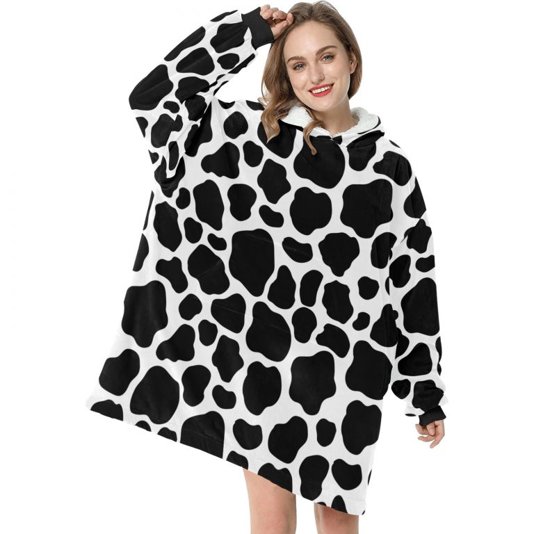 Sherpa Fleece Animal Print Pullover Hooded Robe. Explore our collection of captivating prints, including Cheetah, Cow, Leopard, and Rose Leopard, adding a touch of untamed elegance to your wardrobe. This cloak envelops you in cozy warmth while showcasing seamless patterns that mimic the mesmerizing dots and spots found in nature's most exquisite animal skins. Unleash your wild side and elevate your style with this must-have fashion statement.