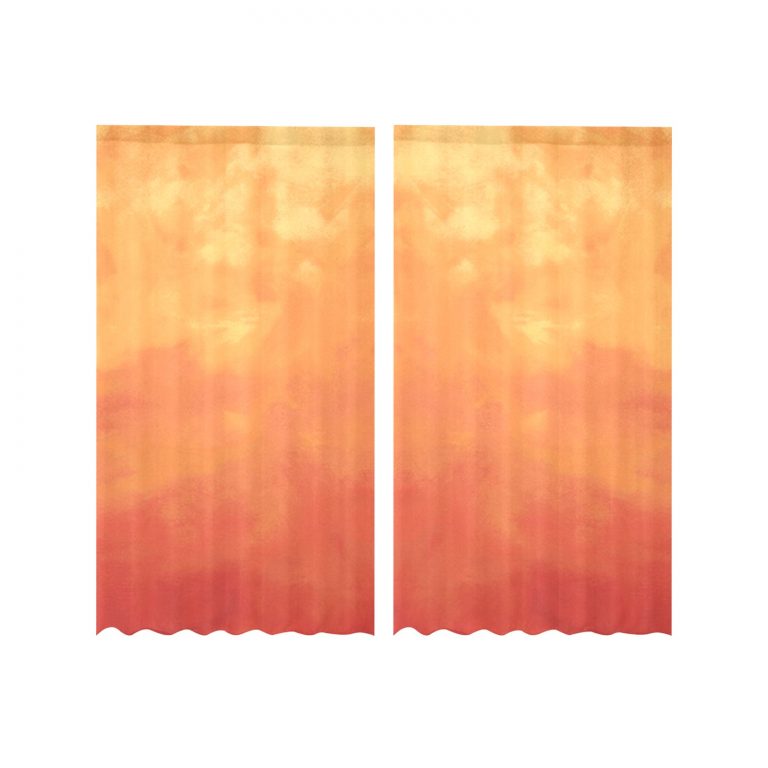 Ombre Gauze Curtain: Create a unique and cozy atmosphere with our captivating Blue, Orange, and Pink variations. Made from soft, transparent gauze material, it allows light to filter through while adding an elegant Ombre print. Each package includes two pieces for full coverage, and our premium vivid printing brings the design to life. Use it as a window treatment, room divider, or canopy bed drape to add charm and elegance to any space. Elevate your decor with our Ombre Gauze Curtain today!