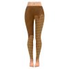Dripping Ice Cream Waffle Cone Yoga Pants Spandex Leggings: Mouthwatering flavors, waffle cone print, high-quality material, skinny fit, tagless design, true to size, assembled in the USA, easy care. Perfect for yoga, workouts, or lounging. Note: Leggings do not contain actual ice cream or cones. Embrace your love for ice cream and stand out in style.