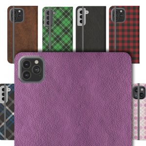 Faux Leather Folio Smartphone Case polycarbonate inner shell keeps devices protected and secure during regular wear and usage.