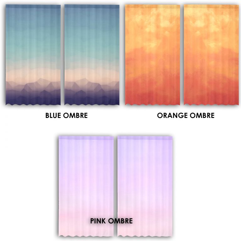 Ombre Gauze Curtain: Create a unique and cozy atmosphere with our captivating Blue, Orange, and Pink variations. Made from soft, transparent gauze material, it allows light to filter through while adding an elegant Ombre print. Each package includes two pieces for full coverage, and our premium vivid printing brings the design to life. Use it as a window treatment, room divider, or canopy bed drape to add charm and elegance to any space. Elevate your decor with our Ombre Gauze Curtain today!