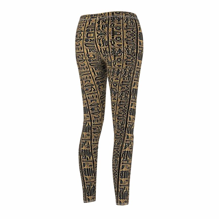 Hidden Hieroglyphs Yoga Pants, Discover the rich symbolism of Ancient Egypt with the Ankh, a powerful hieroglyphic symbol representing immortality, fertility, and life. The Ankh, also known as the Key of Life, was deeply revered by the Pharaohs and is an iconic symbol of Kemet (Ancient Egypt). Unveil the mystical meaning behind this ancient Egyptian script and explore the profound symbolism of Kmt. Immerse yourself in the captivating world of Egyptian culture and history.